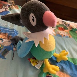 2008 Pokemon Diamond & Pearl CHATOT Bird 7" Plush Doll Toy  Jakks Pacific